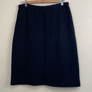 90s Vintage St. John Basics Santana Knit Black Skirt